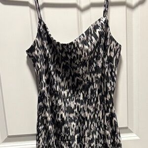 Express Monochrome Patterned Midi Dress